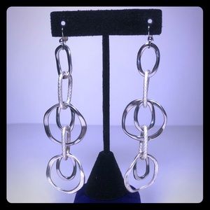 Silver Chandelier Statement Earrings